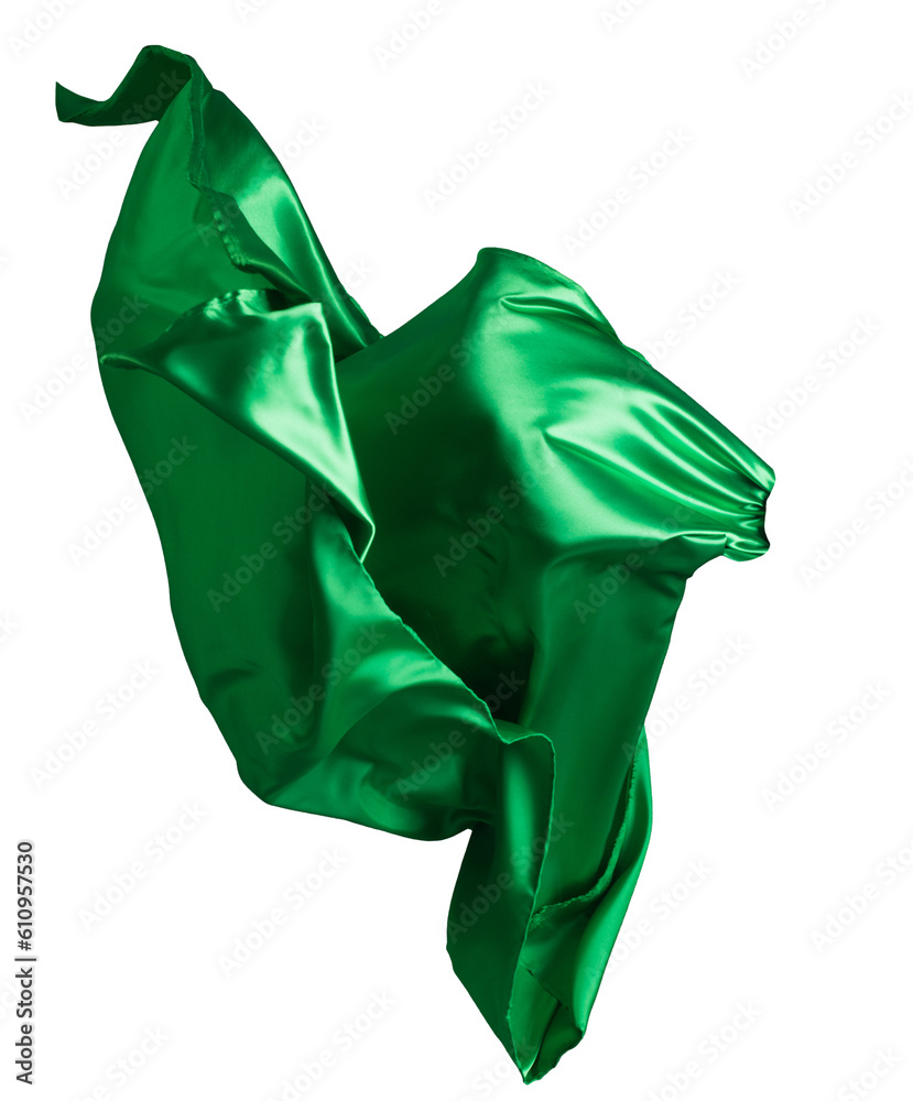 Green cloth flutters