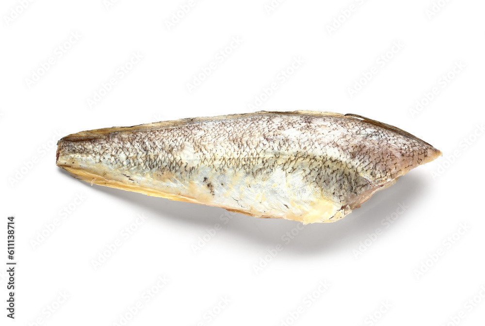 Raw codfish isolated on white background