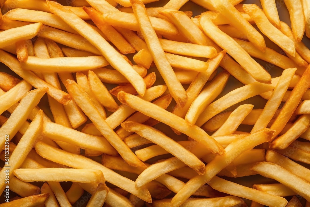 Detail french fries. Generative AI