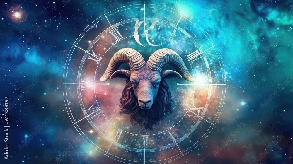 Astrology calendar. Capricorn magical zodiac sign astrology. Esoteric horoscope and fortune telling 