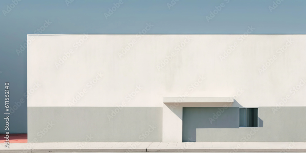 Modern building minimalism. abstract exterior. Generative AI