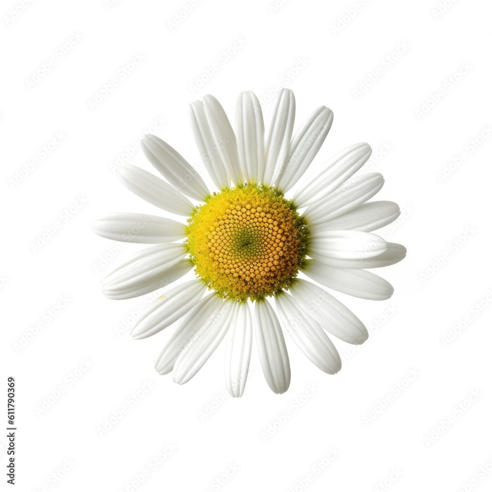 Chamomile flower isolated. Illustration AI Generative.