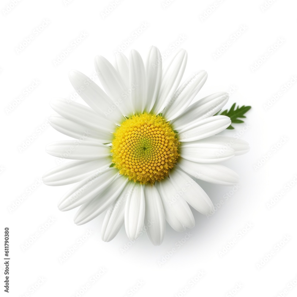 Chamomile flower isolated. Illustration AI Generative.