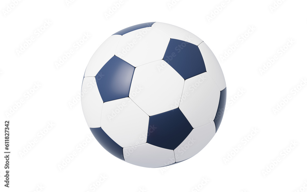 Football isolated on white background, 3d rendering.