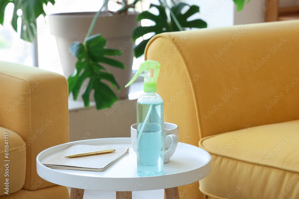 Air freshener on table in living room