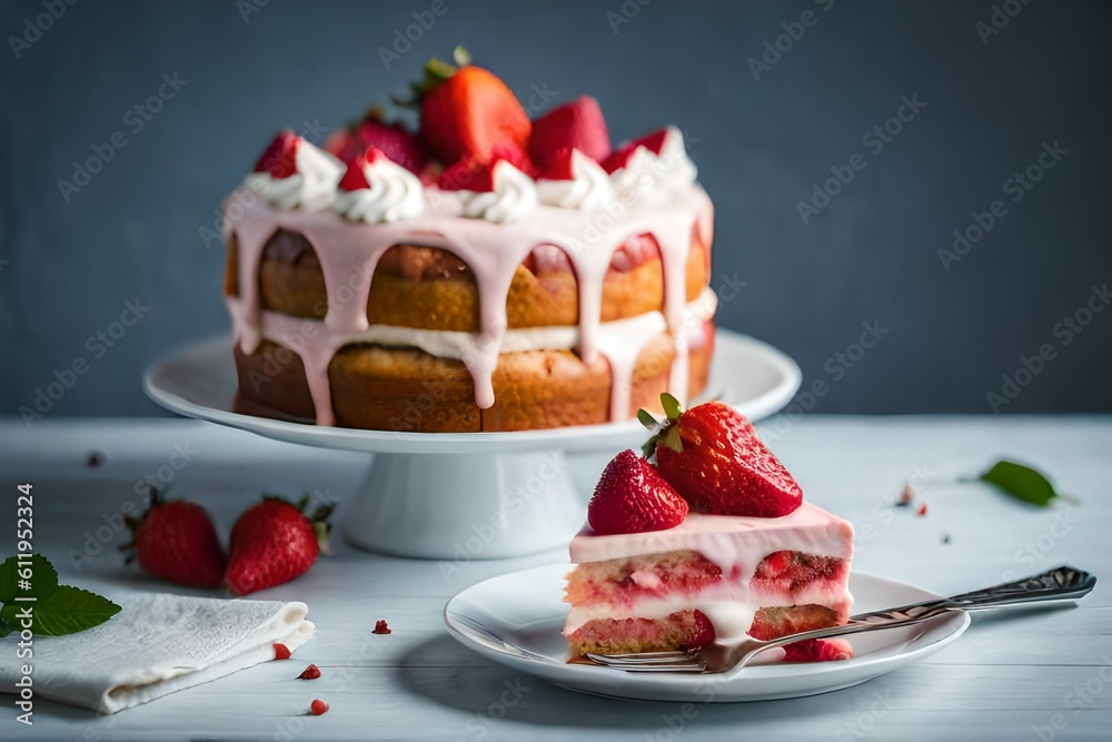 chocolate cake with strawberries