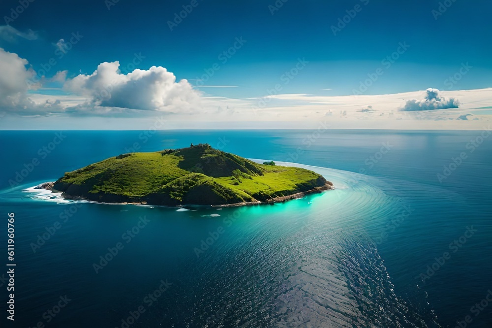 tropical island in the sea