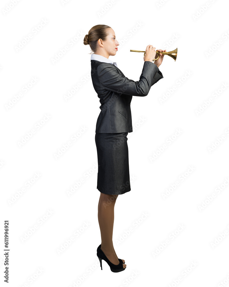 Business woman with flute