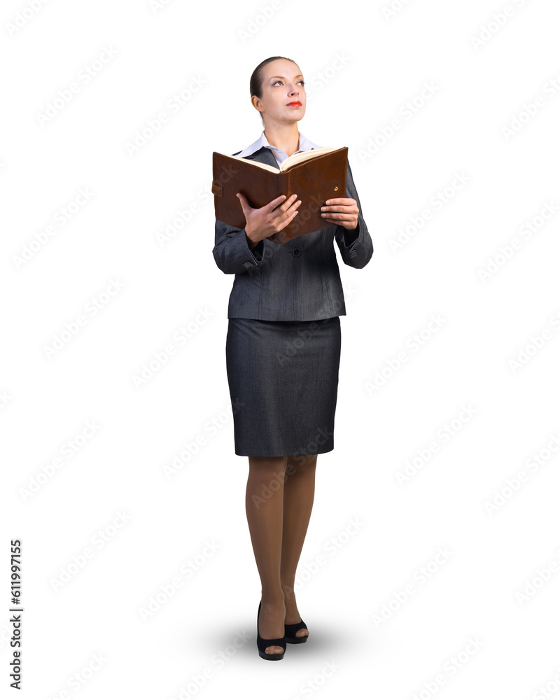 Businesswoman with notebook