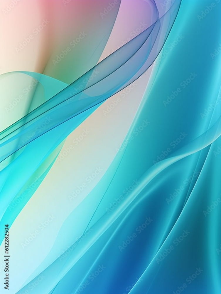 Blue wavy gradient soft fabric texture abstract background. Created with Generative AI technology