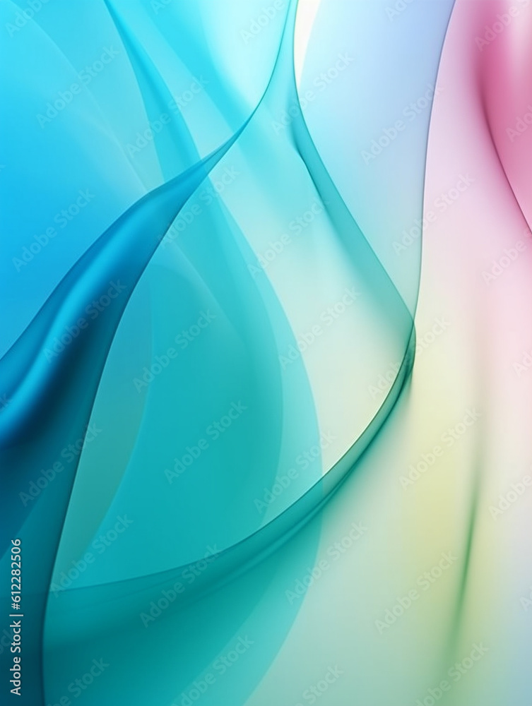 Blue wavy gradient soft fabric texture abstract background. Created with Generative AI technology