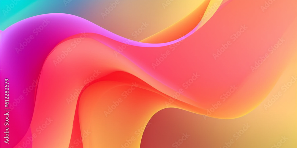 Blue pink gradient abstract curve fluid background. Created with Generative AI technology