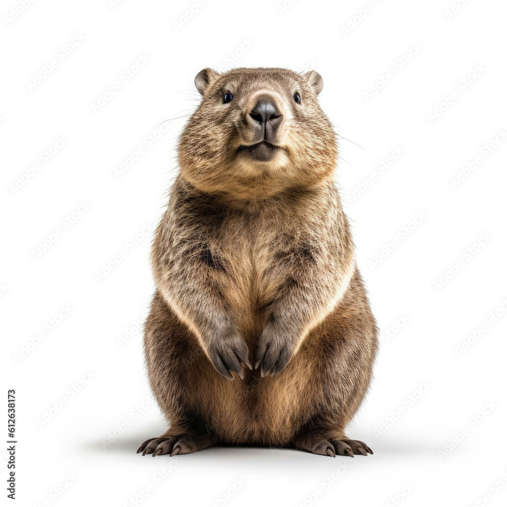 Wombat (Vombatus ursinus) sitting, looking to the side