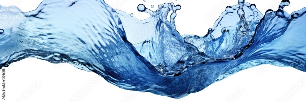 Fresh blue natural drink water wave. Generative AI