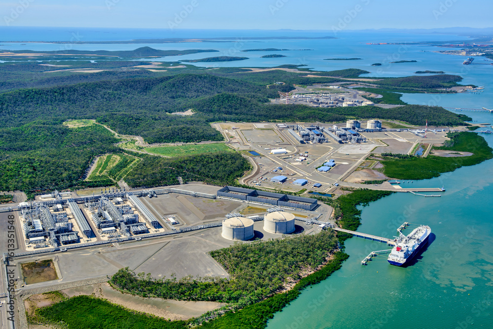 Liquified natural gas plants on Curtis Island, Queensland