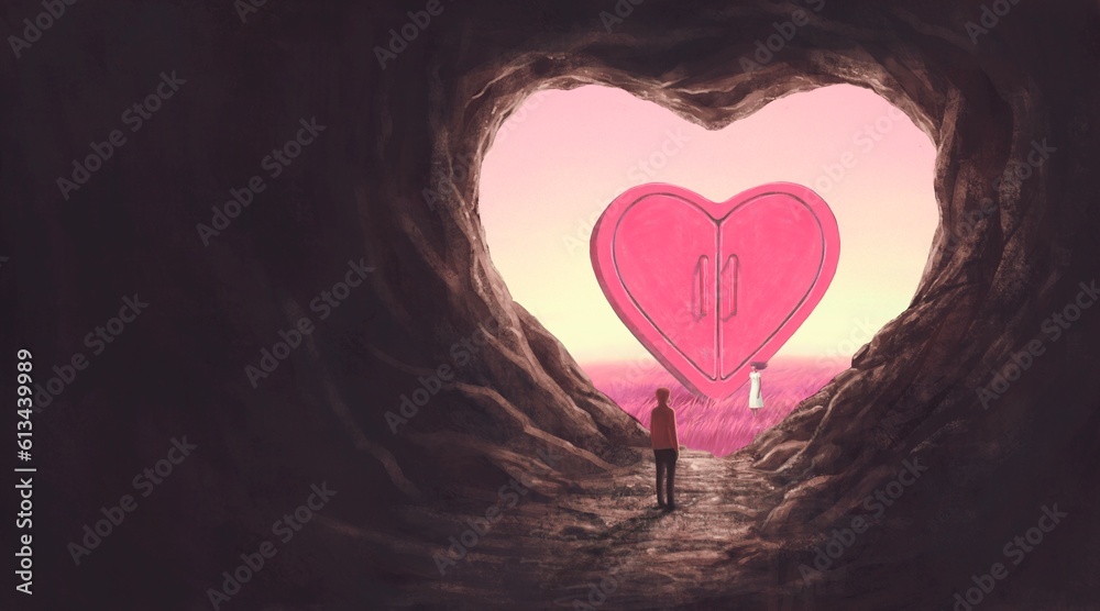 Heart of love. surreal artwork