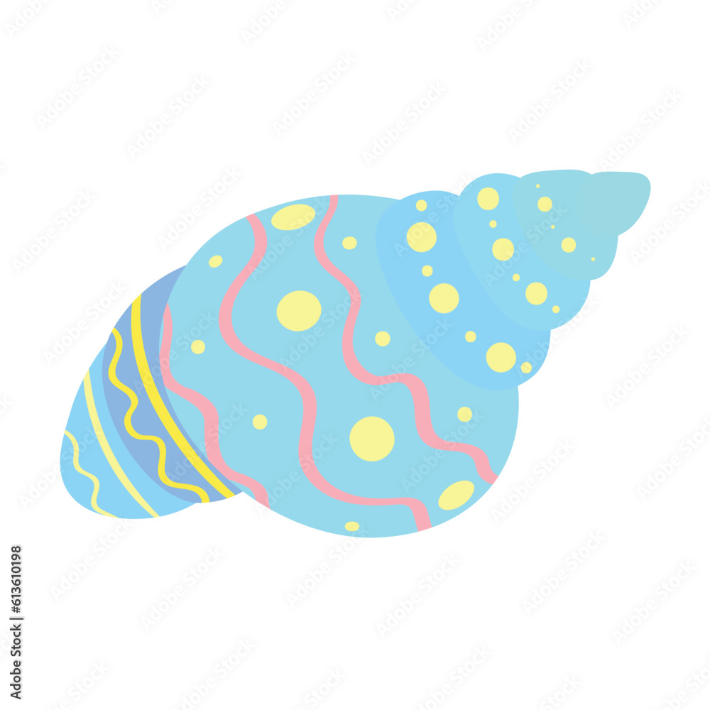 Beautiful sea shell on white background