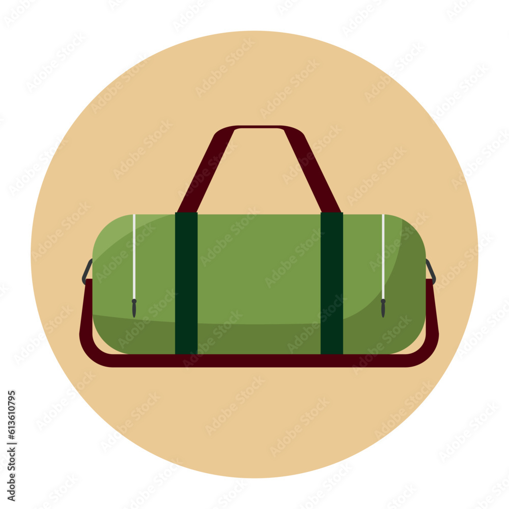 Green bag on white background