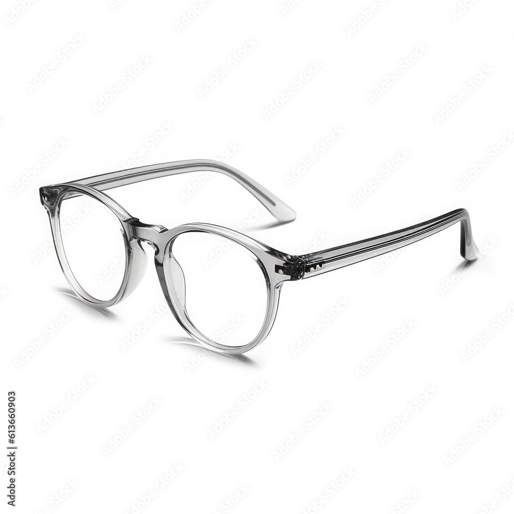 Trendy optical frame, Black eyeglass frame isolated on white background.