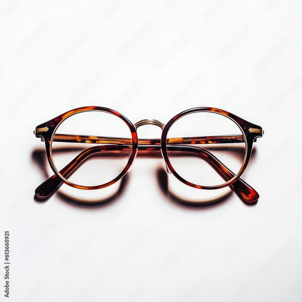 Vintage glasses isolated on a white background.