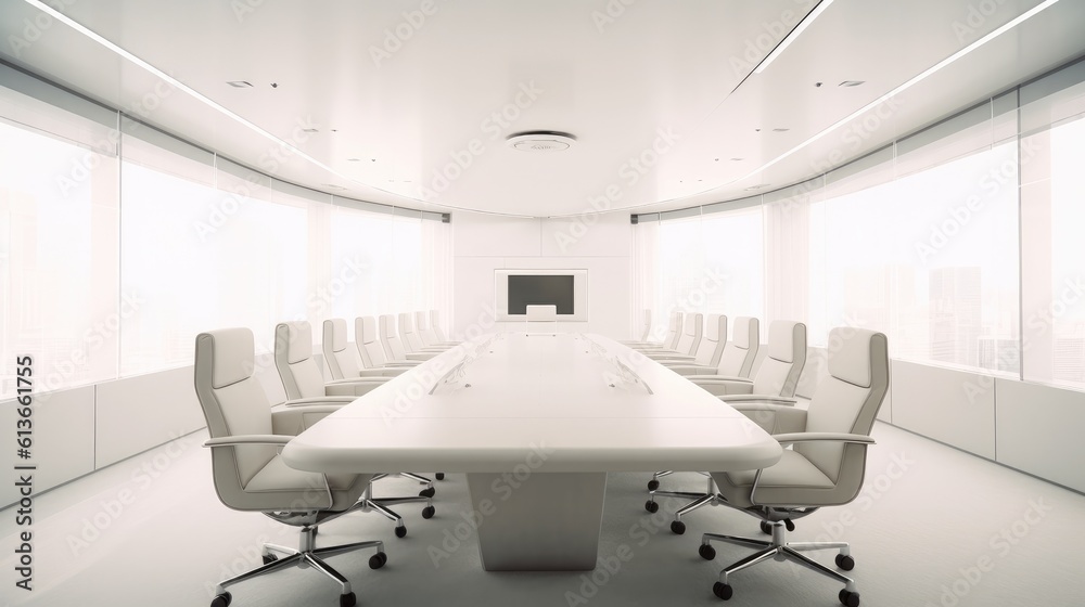 Business modern meeting room in office building, Conference room interior.