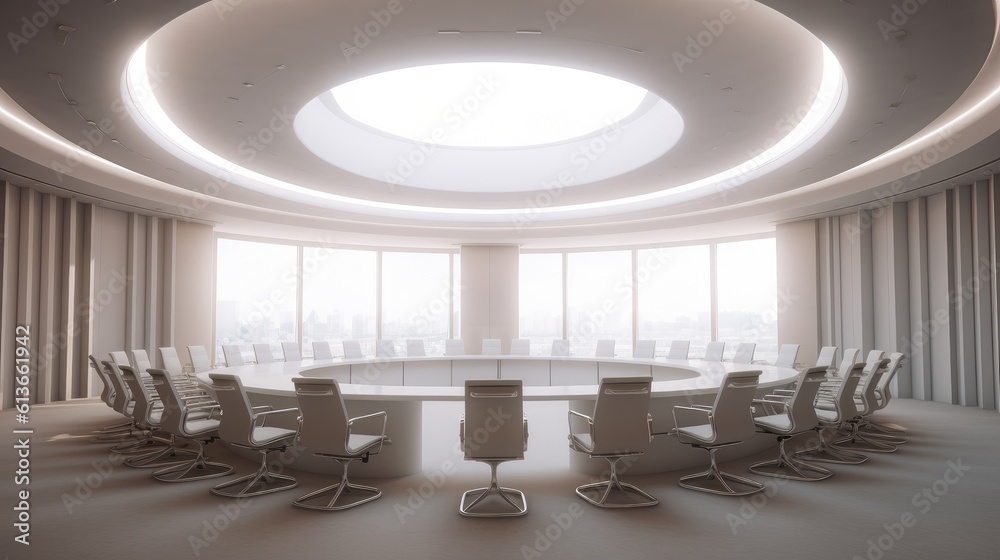 Modern meeting room, Conference area in modern office building.