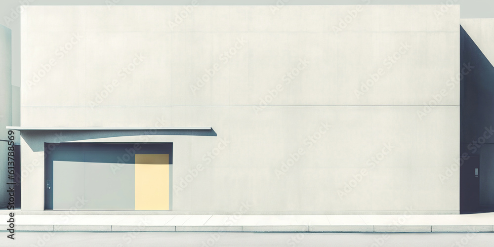 Modern building minimalism. abstract exterior. Generative AI