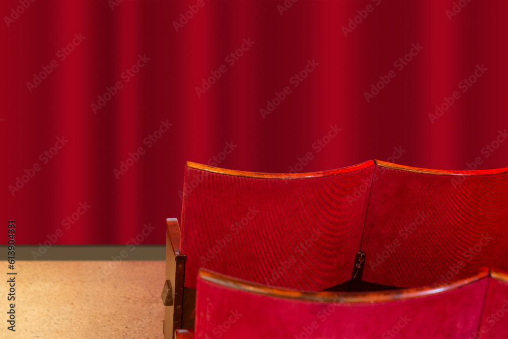 vintage red cinema seats