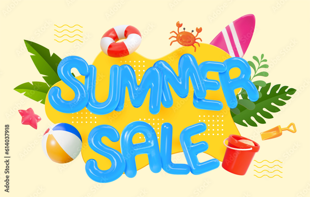 Inflatable toys summer sale poster