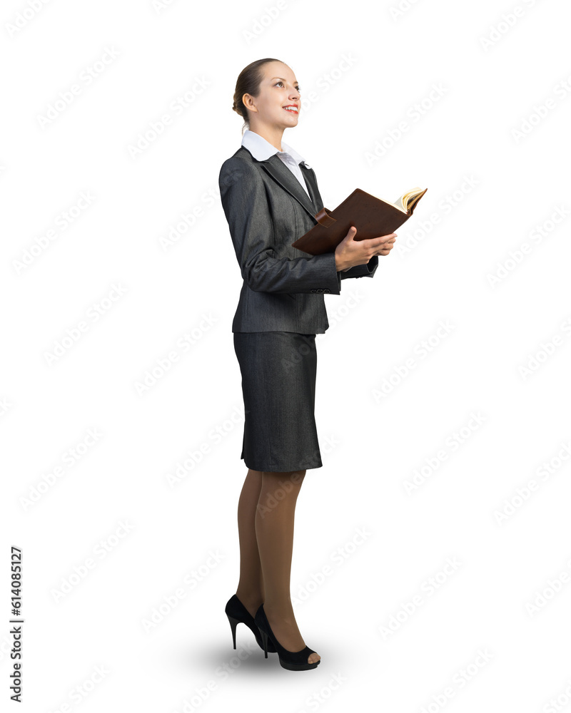 Businesswoman with notebook