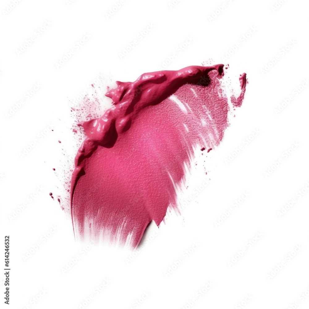 Lipstick smear isolated. Illustration AI Generative.