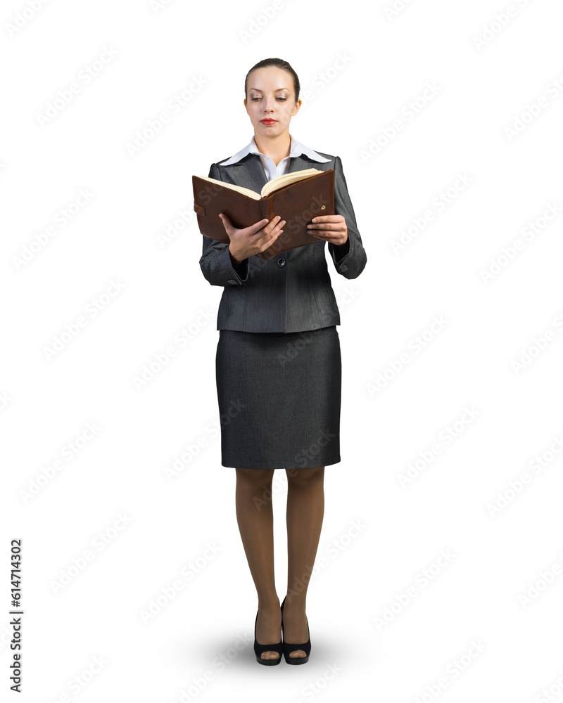 Businesswoman with notebook