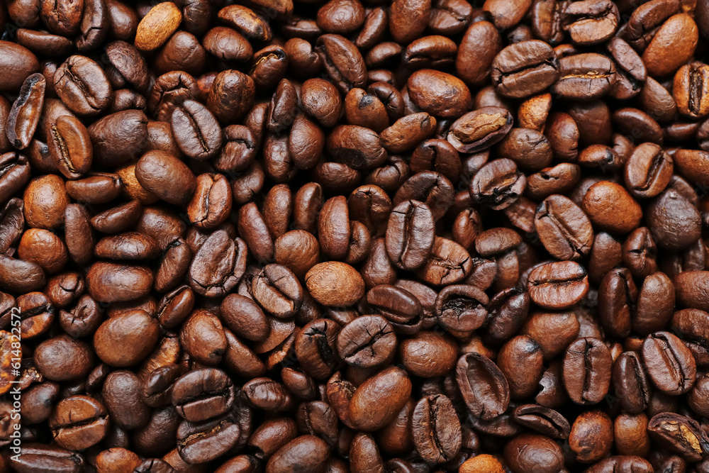 Natural coffee beans as background