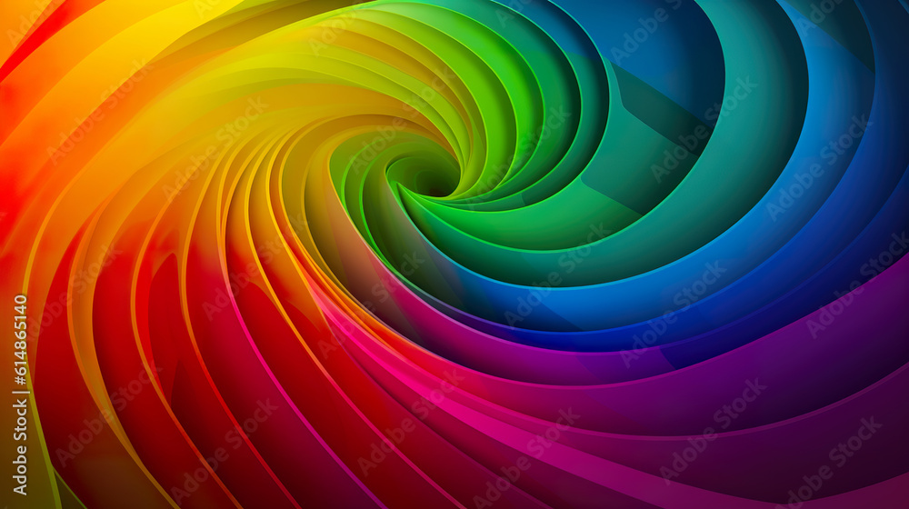 Random shapes in gradient colors. Background in swirls with complementary colors. Wallpaper in smoot