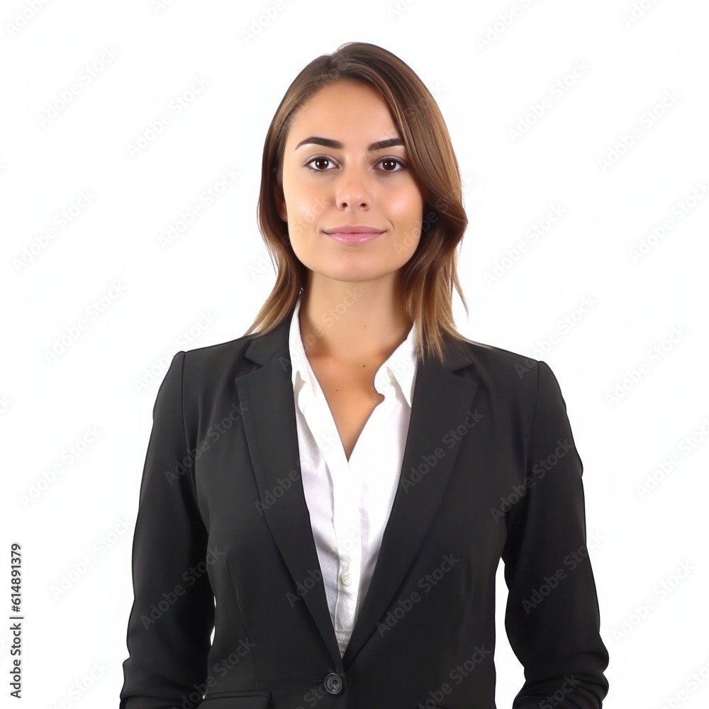 Attractive business woman isolated, Illustration AI Generative.