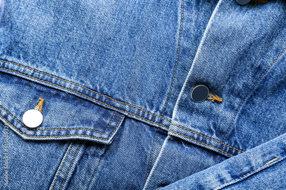 Denim jacket as background, closeup