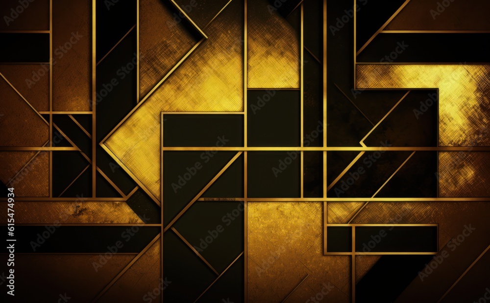 modern canvas wallpaper scratching background. golden squares and lines