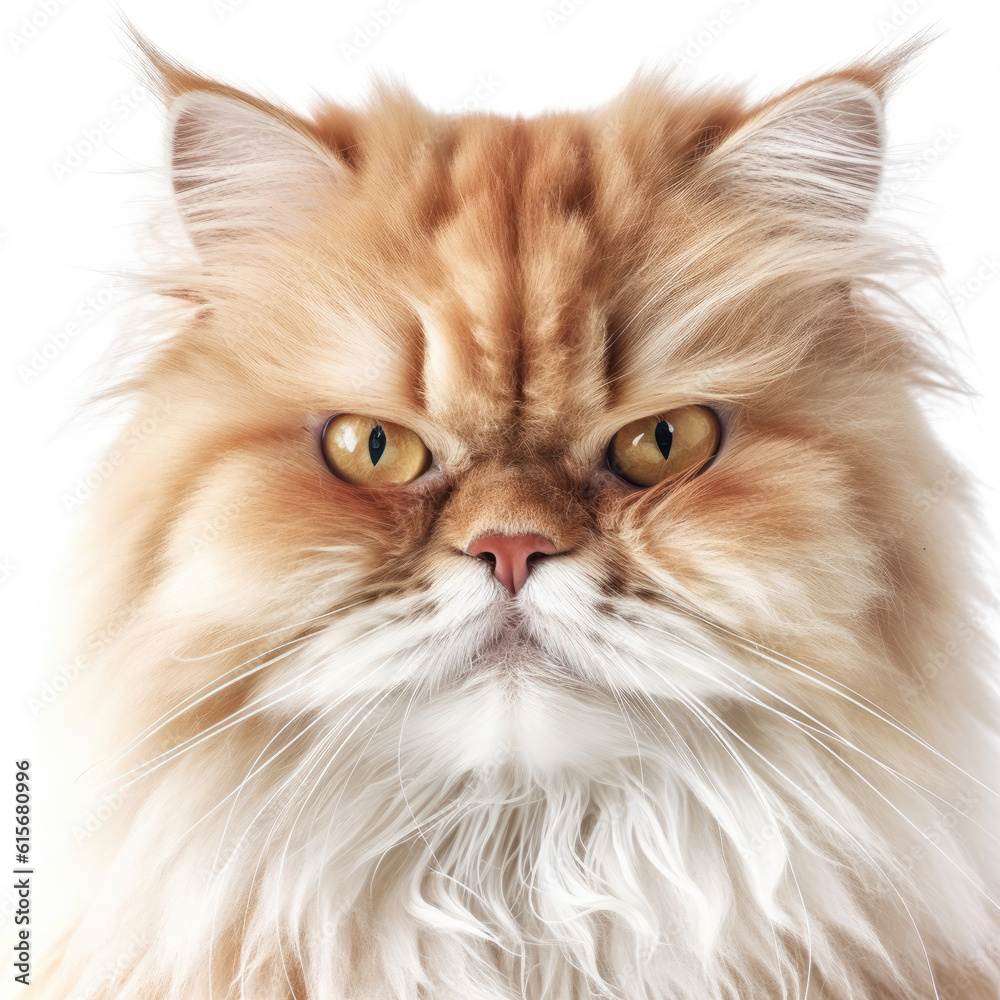 Closeup of a Persian Cats (Felis catus) face