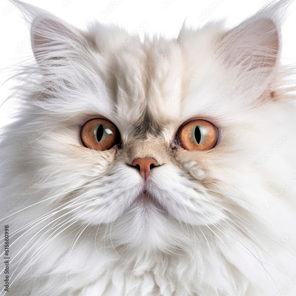 Closeup of a Persian Cats (Felis catus) face