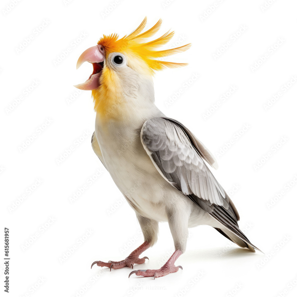 A Cockatiel (Nymphicus hollandicus) mimicking sounds