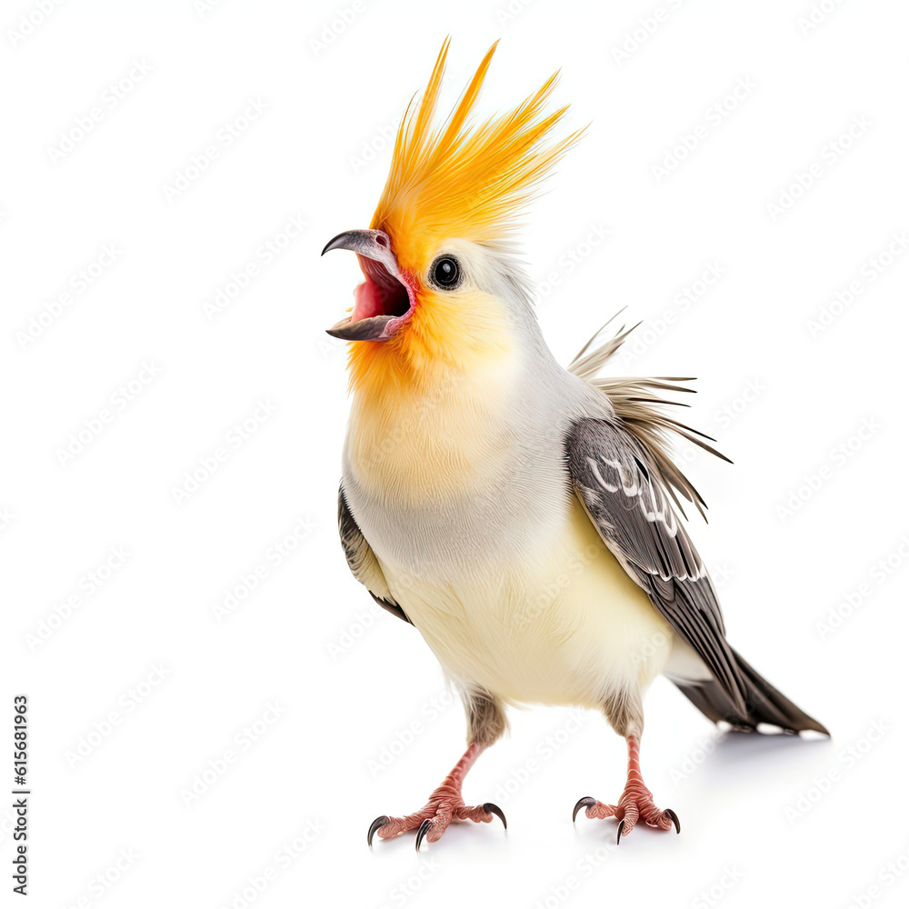 A Cockatiel (Nymphicus hollandicus) mimicking sounds