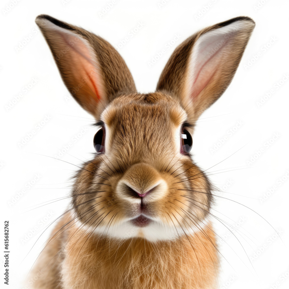 Closeup of a European Rabbits (Oryctolagus cuniculus) face