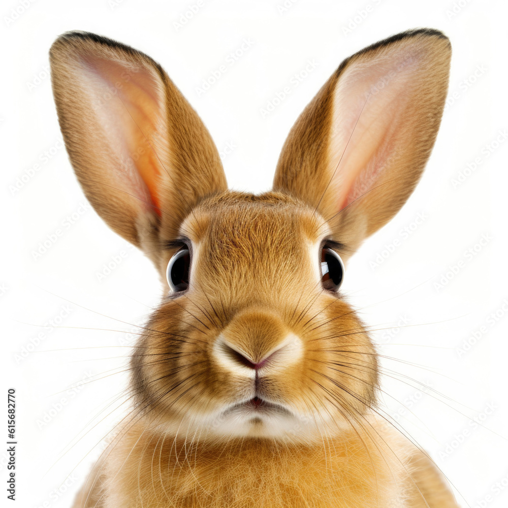 Closeup of a European Rabbits (Oryctolagus cuniculus) face