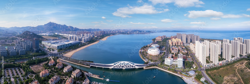 Aerospace Qingdao West Coast Island landscape panoramic view