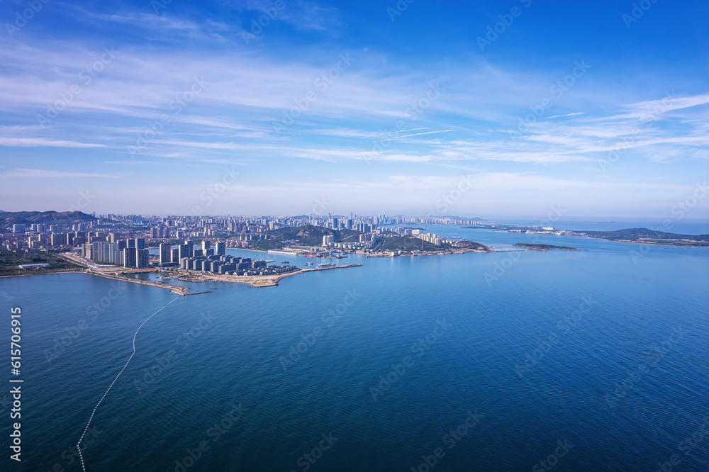 Aerospace Qingdao West Coast Island landscape panoramic view