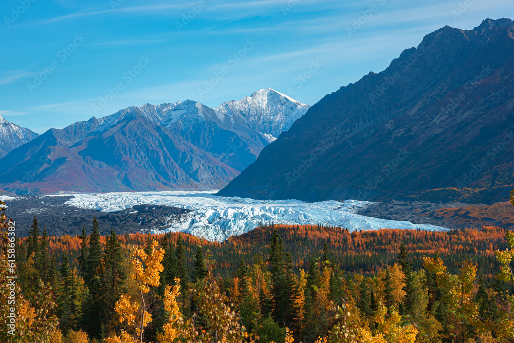 Matanuska Glacier near Glenn Highway in Alaska.