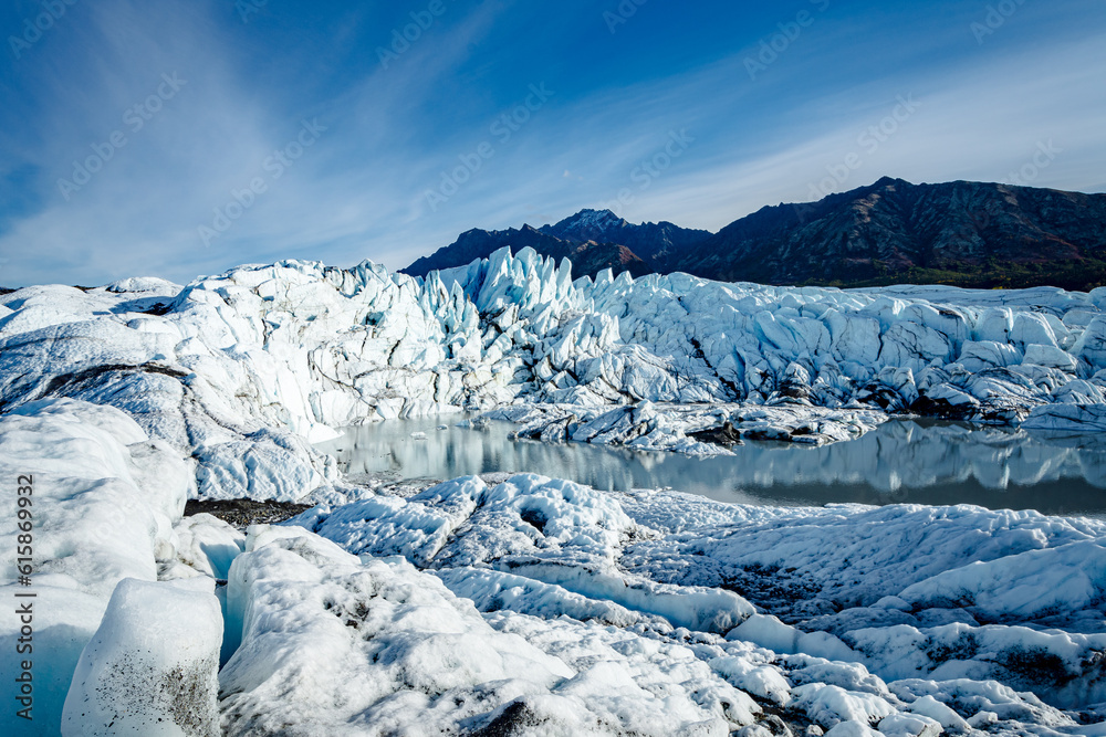 Matanuska Glacier near Glenn Highway in Alaska.