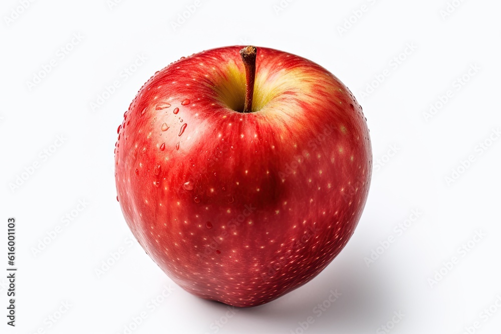 Apple, Fresh apple isolated on white background. Generative Ai