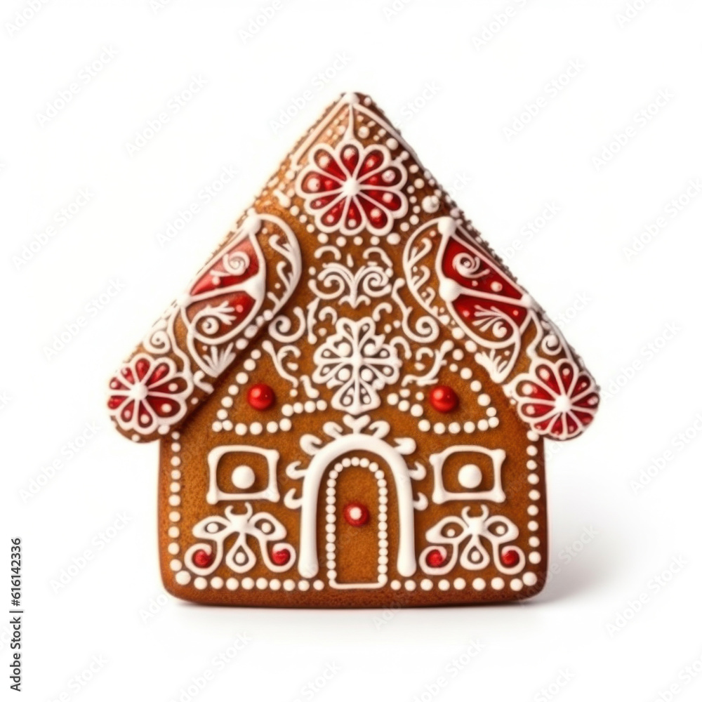 Christmas gingerbread isolated. Illustration Generative AI