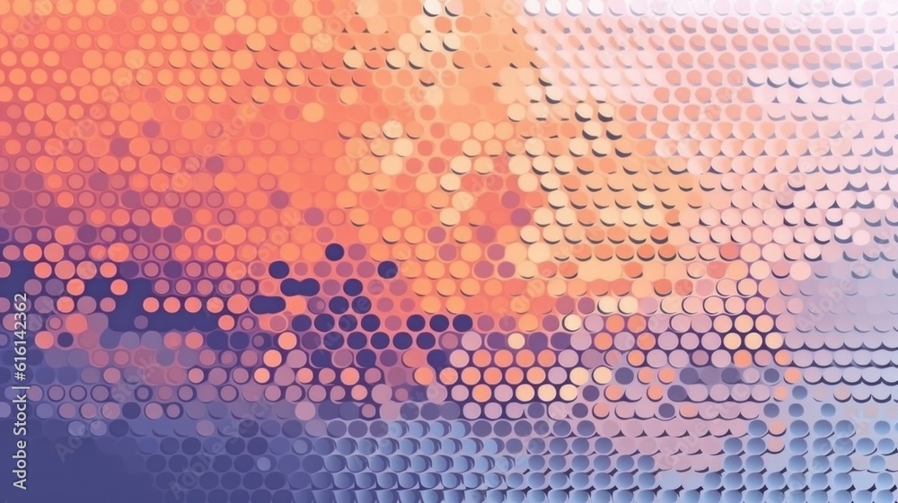 Abstract halftone geometric technology background. Illustration AI Generative.